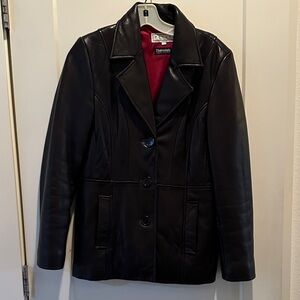 Women's insulated Genuine Black Leather Jacket by Pelle Studio S